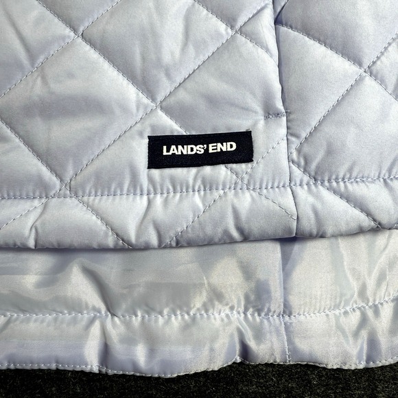 Lands' End Puffer Vest Womens Medium Packable Lightweight Quilted Pockets Preppy - Picture 5 of 7